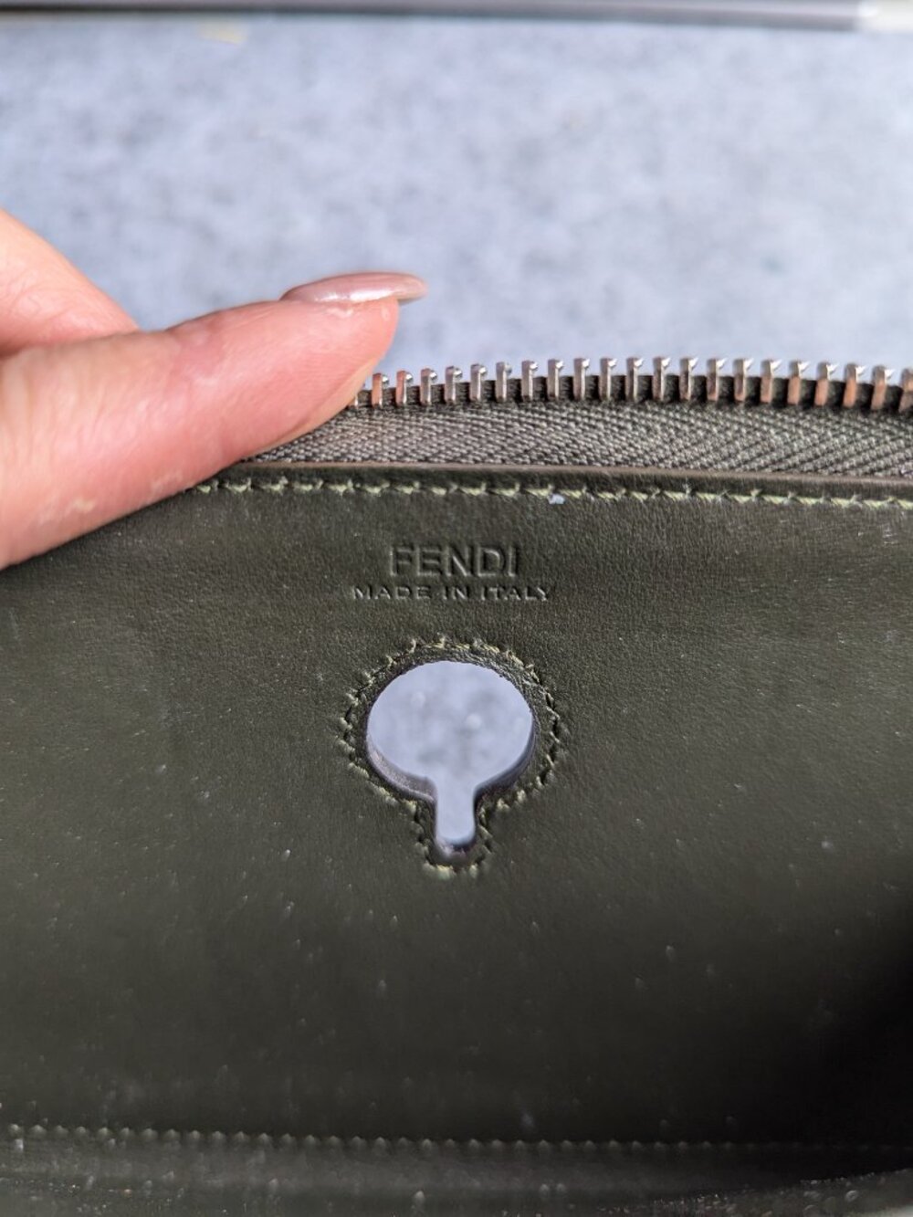 Fendi Original Zipper Wallet with Detachable Snake Skin Card Holder - Picture 5 of 8
